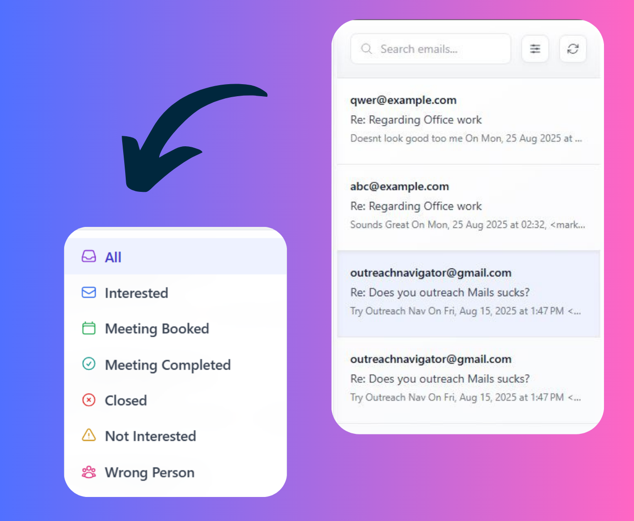 Smart Inbox interface